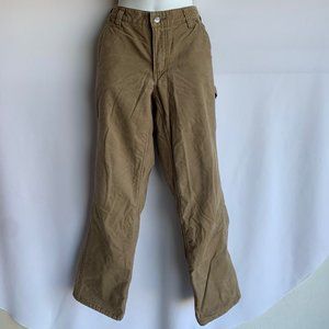 Carhart womens fleece lined cargo pants sz 10 reg